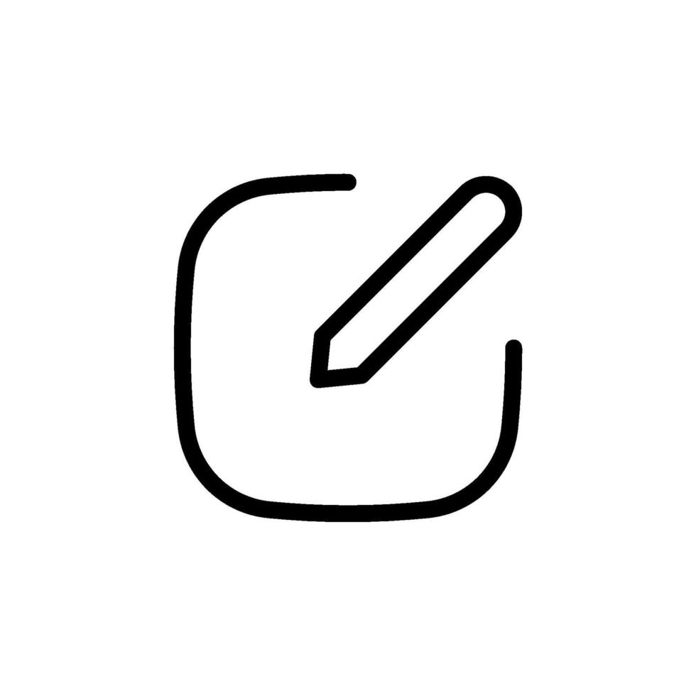 edit icon featuring a pencil inside a rounded square suitable for web design mobile apps and print materials vector